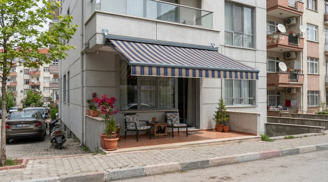 Mafsallı Tente sistemi — İzmir uygulama örneği