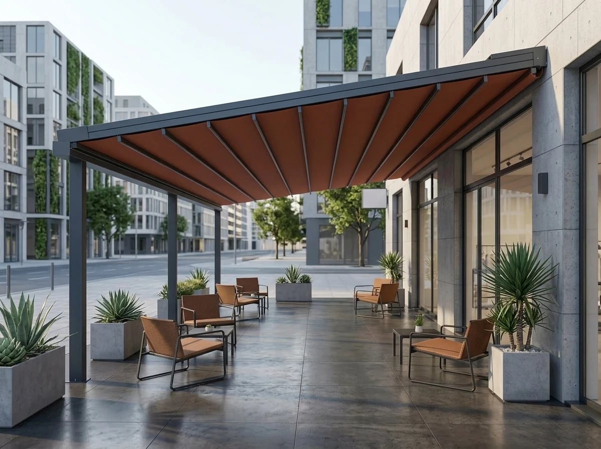 İzmir'de tamamlanmış otomatik pergola uygulaması